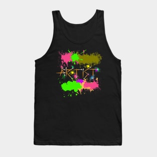 Artist Painters Funny Splatter Paint Graffiti Costume Tank Top